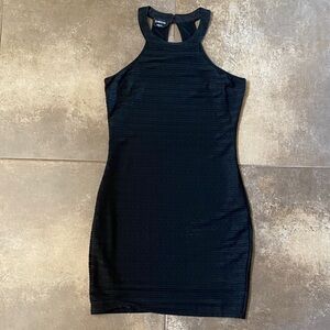 Black Halter Mini Dress